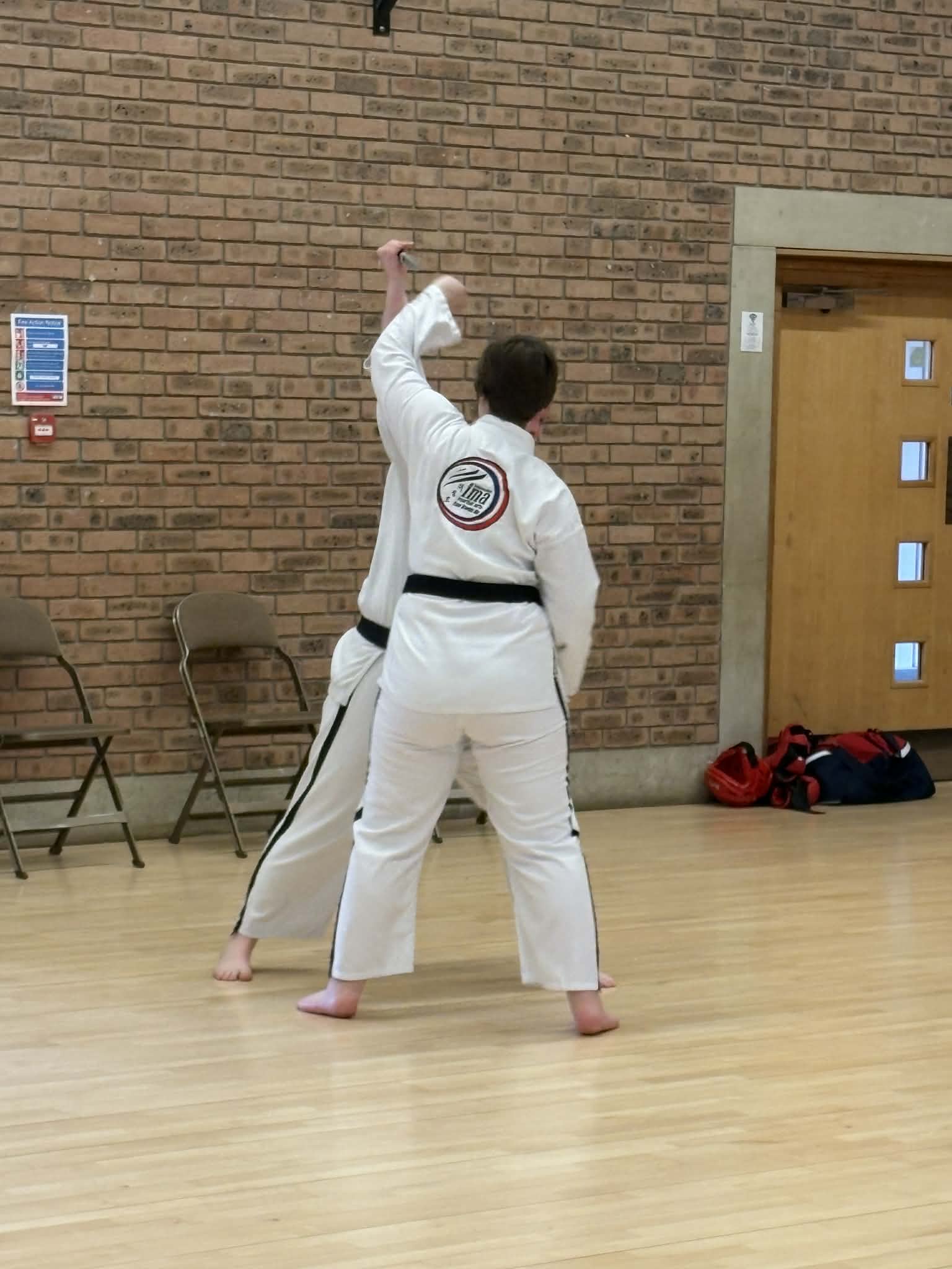 Liv doing tae kwon do